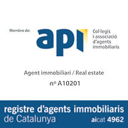 Registre d'agents immobiliaris de Catalunya. AICAT 4962 AICAT-API-A10201